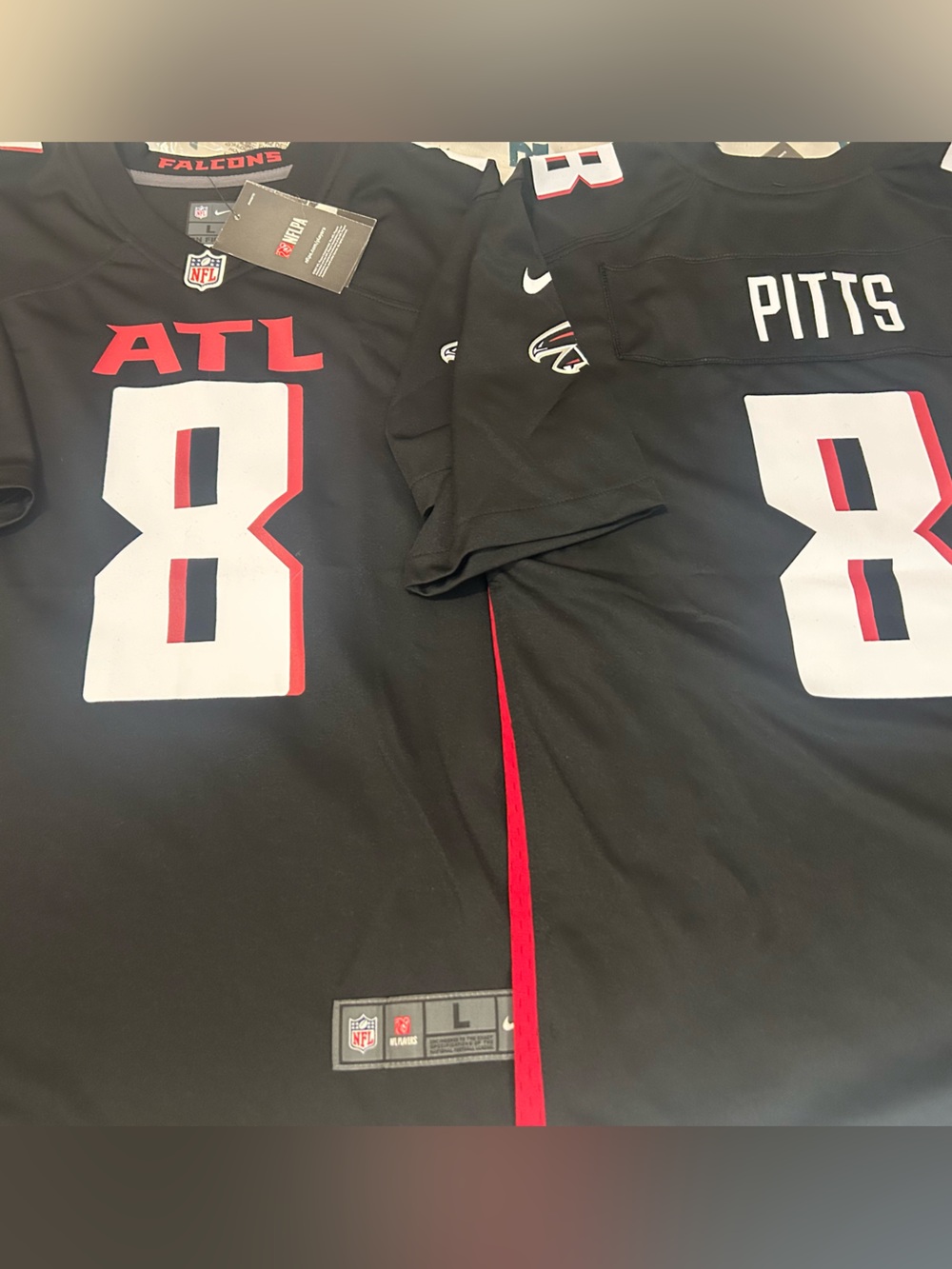 Nike brand ATLANTA FALCONS KYLE PITTS Youth Game JERSEY Sz LARGE New w tags